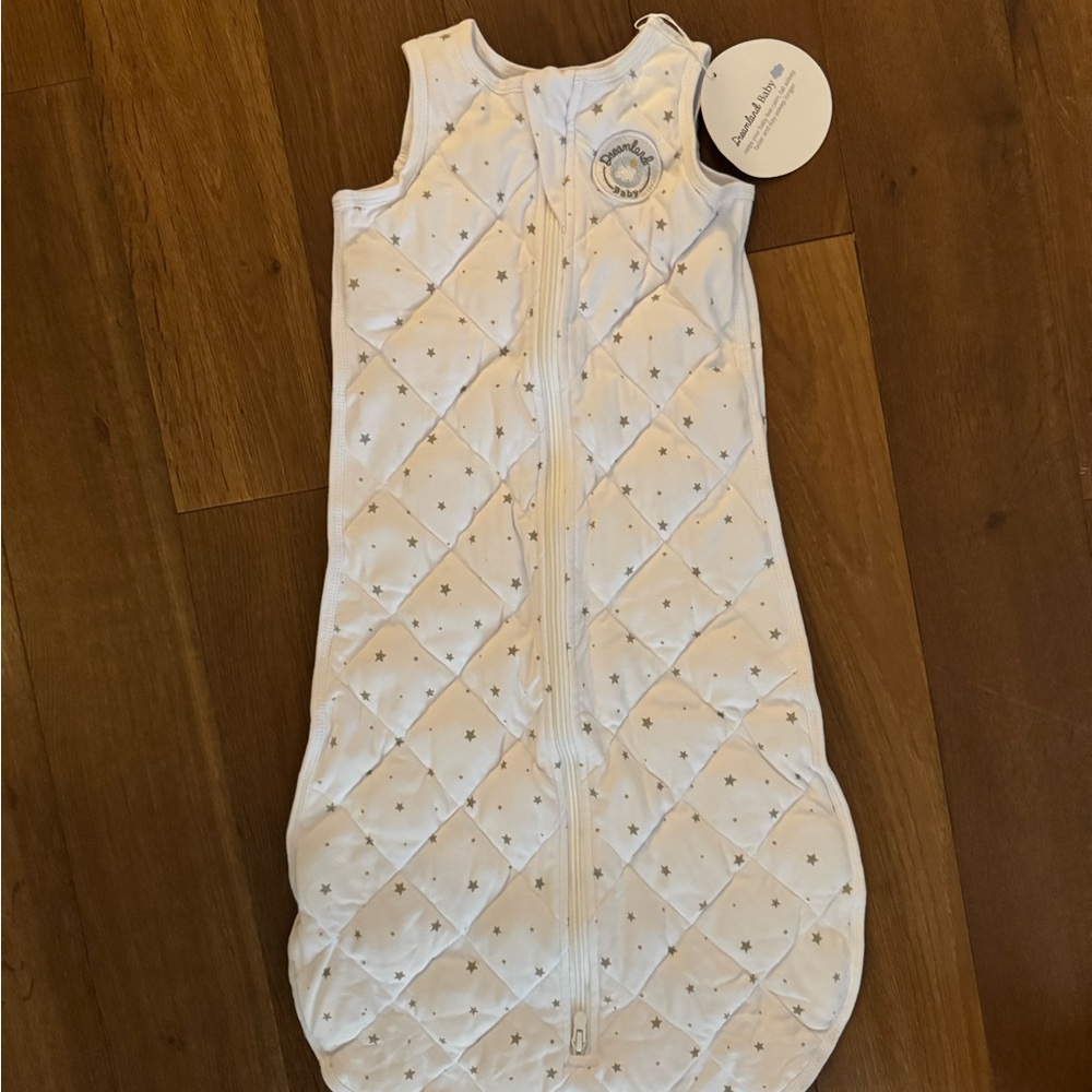 White Baby weighted Sleep Sack with Star Design